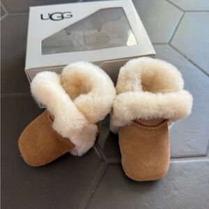 UGG Cream and Tan Baby Booties